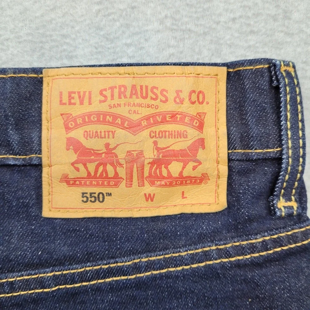 Levi's 550 Relaxed Fit Jeans Mens 50x29 Blue Big & Tall NWT 015500011